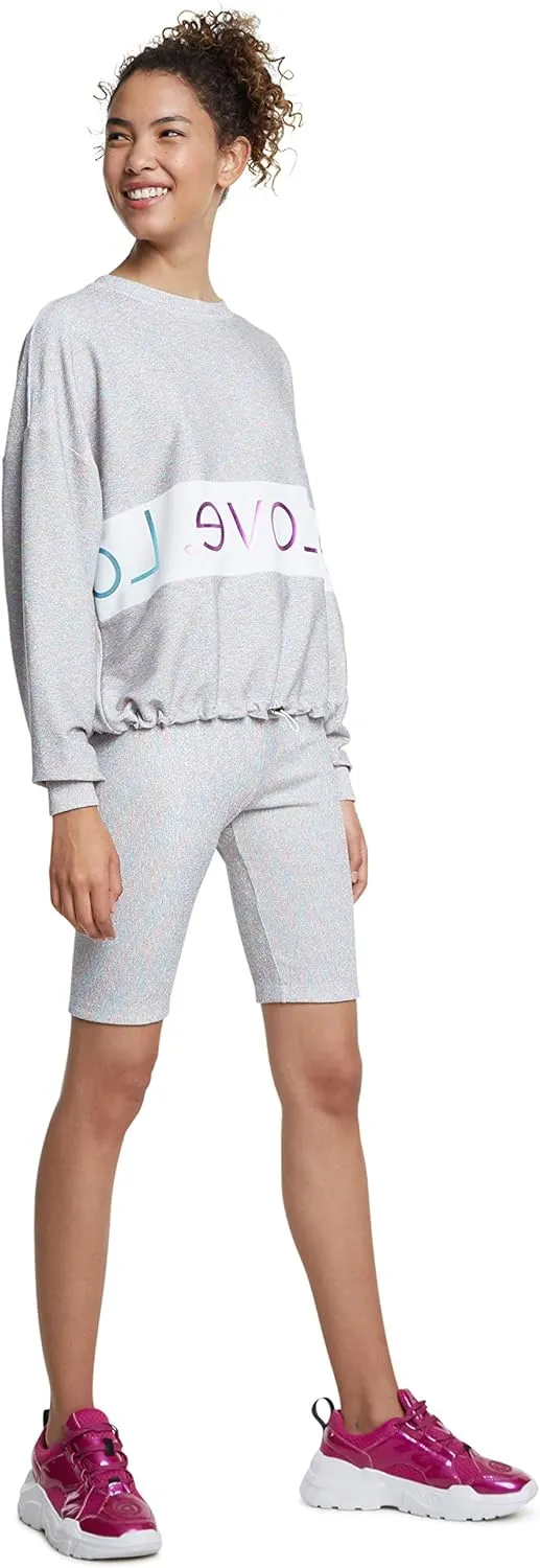 Desigual Damen Pullover „Sweat Lurex“ - Weiß 20SOSK12 GR. L