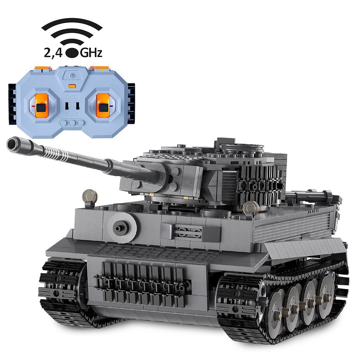 Produktfoto - Jamara e.K. - CaDA Panzer Tiger 1:35 grau 2,4GHz Bricks - Modell JAMARA 402894