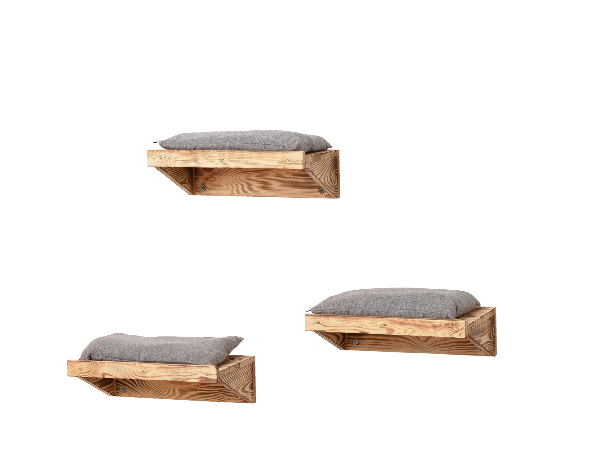 Rohrschneider – RS 22188.102 – 3-er Set Wandmulde Karlsson – Grau – Haustiermöbel