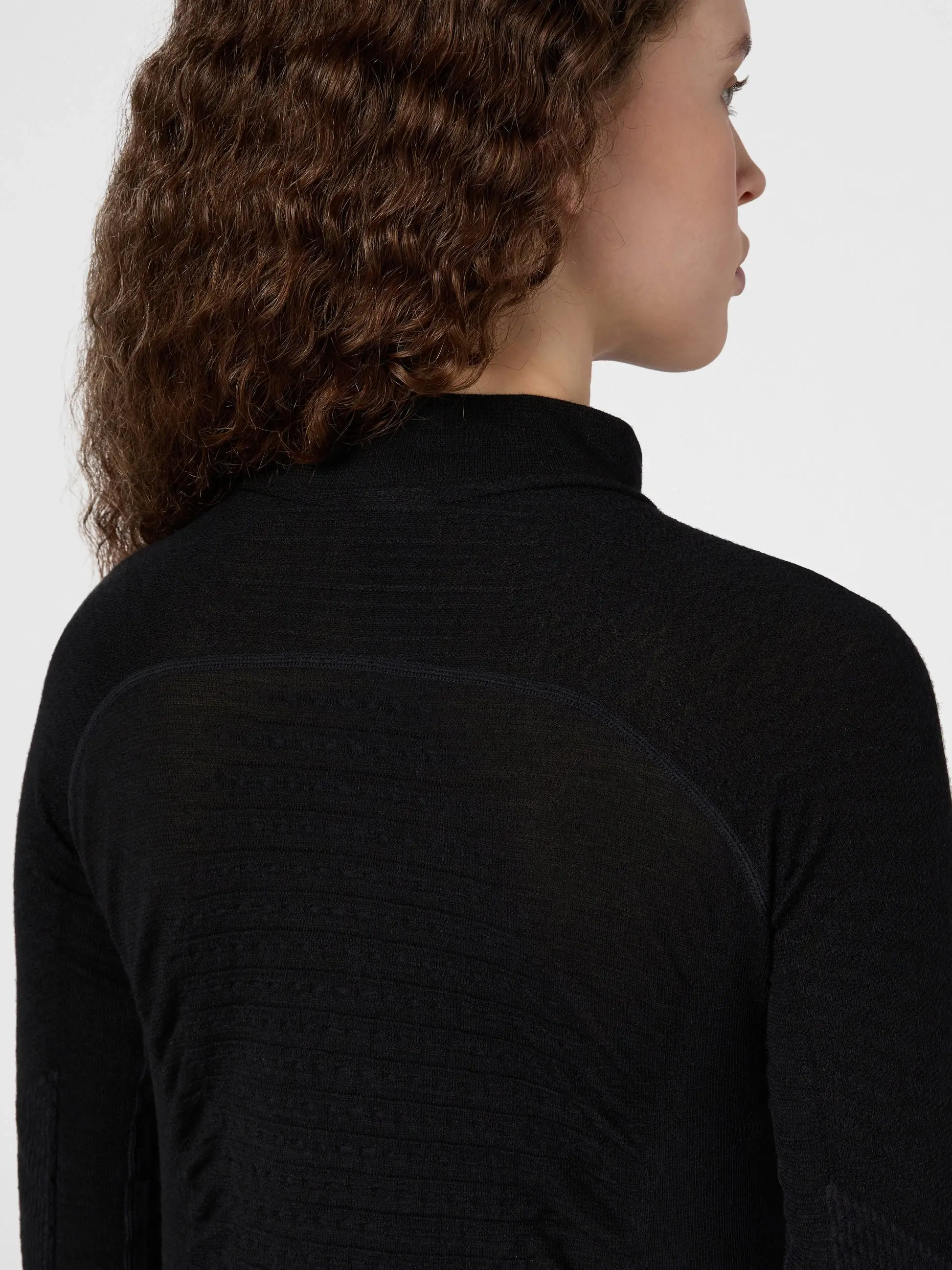 UYN Damen Fusyon Biotech UW Shirt Long_SL Zip Up U100519B000 - Schwarz GR. L/XL