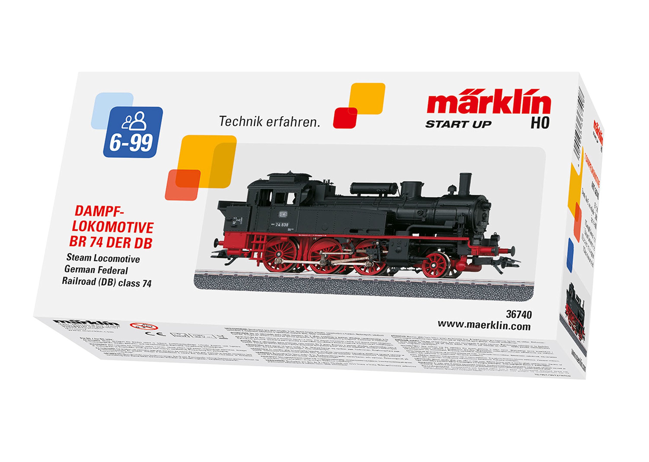 Märklin, 36740, Dampflok, BR74, MFX-Digitalmodell, Epoche, III, der, DB