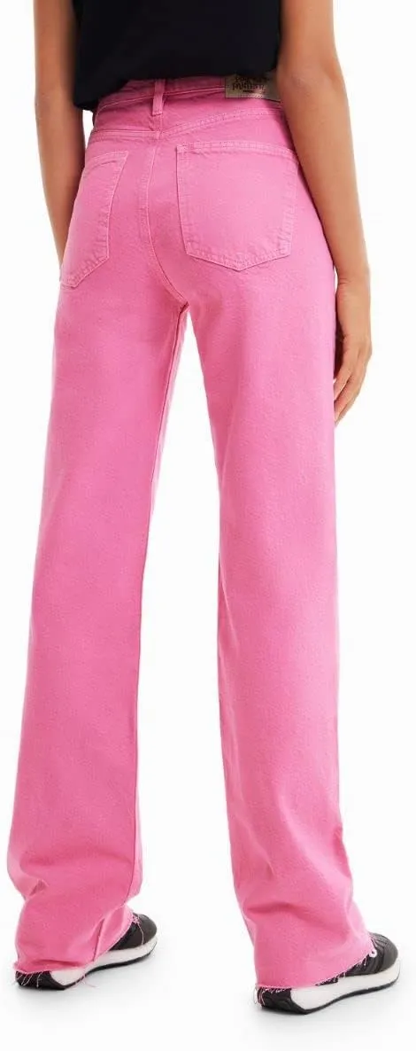 Desigual Damen Jeans - Pink, mit „Pink Panther“-Stickerei 22WWDD293056 GR. 38