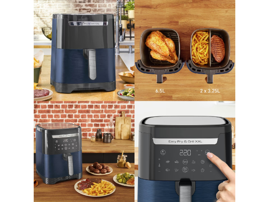 Tefal Heißluftfritteuse Easy Fry & Grill, EY8014 XXL, 2 Zonen, 6,5 L