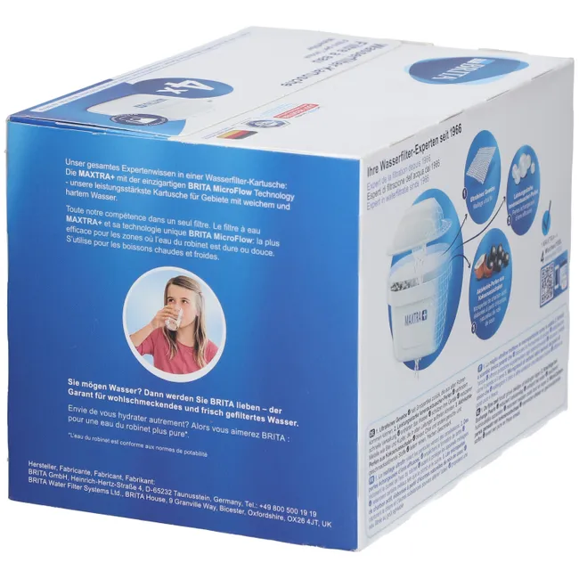 BRITA MAXTRA+ Filterkartuschen - 4 Stück (075262), für BRITA Tischwasserfilter BRITA MAXTRA+ Filterkartuschen - 4 Stück (075262), für BRITA Tischwasserfilter