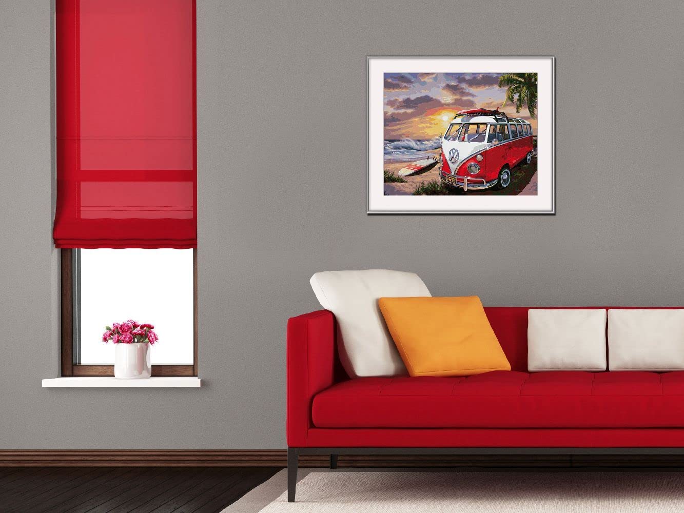 Schipper Mnz - Volkswagen T1 - Kultauto Als Malset Auf Leinwand 609130861 Dekoration für Zuhause, Kissen, Innenarchitektur, Sonnenschutz, Couch