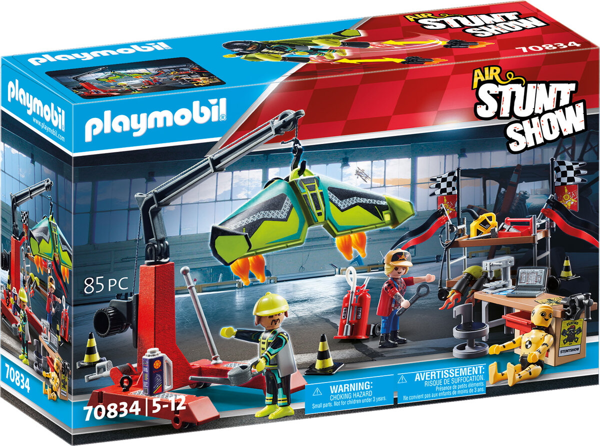 PLAYMOBIL, 70834, Air, Stuntshow, Servicestation, Person, Auto, Sportwagen, Transport, Fahrzeug