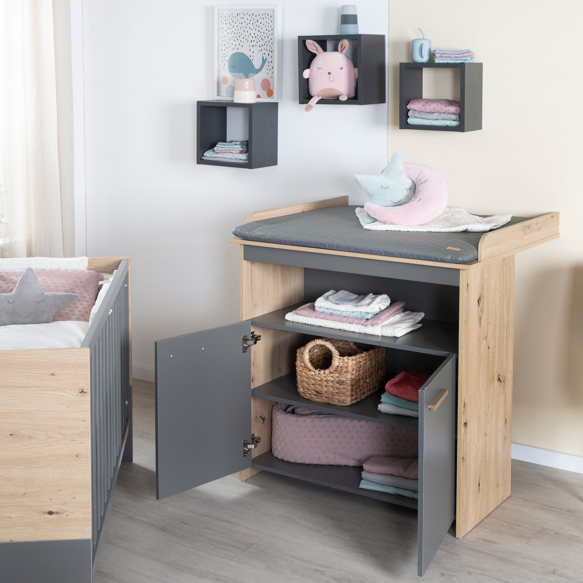 Roba 1711865A Wickelkommode Anna anthrazit – Wickelkommode schmal - Produktbild 3