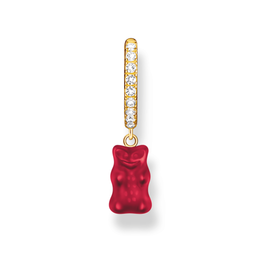Thomas Sabo Ohrhänger Haribo Creolen Einzel Goldbär Rot CR726-414-10 Thomas, Sabo, Ohrhänger, Haribo, Creolen, Einzel, Goldbär, Rot, CR726-414-10, Zubehor, Anhänger, Edelstein, Schmuck