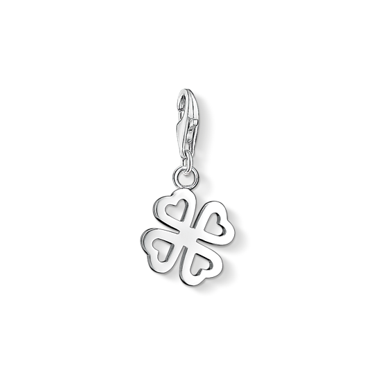 Thomas, Sabo, Anhänger, Charm-Club, Kleeblatt, 925, Sterling, Silber, Blank, 0790-001-12, Zubehor, Ohrring, Schmuck