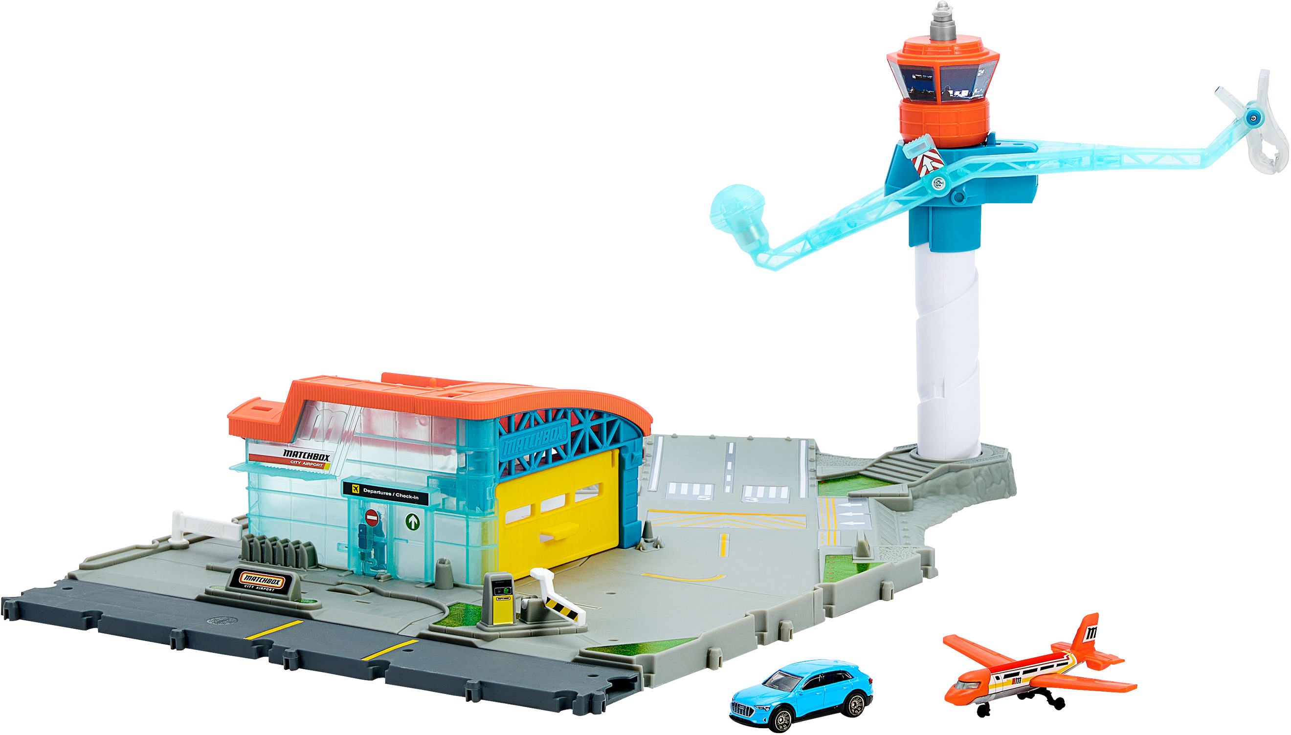 Matchbox Flughafen Abhebe-Abenteuer-Spielset mit 1 Die-Cast-Audi und 1 Flugzeug aus Kunststoff Endgerät, Flughafen, Flugzeug, Fahrzeug, Auto, Endgerät, Flughafen, Flugzeug, Fahrzeug, Auto, Endgerät, Flughafen, Flugzeug, Fahrzeug, Auto, Endgerät, Flughafen, Flugzeug, Fahrzeug, Auto