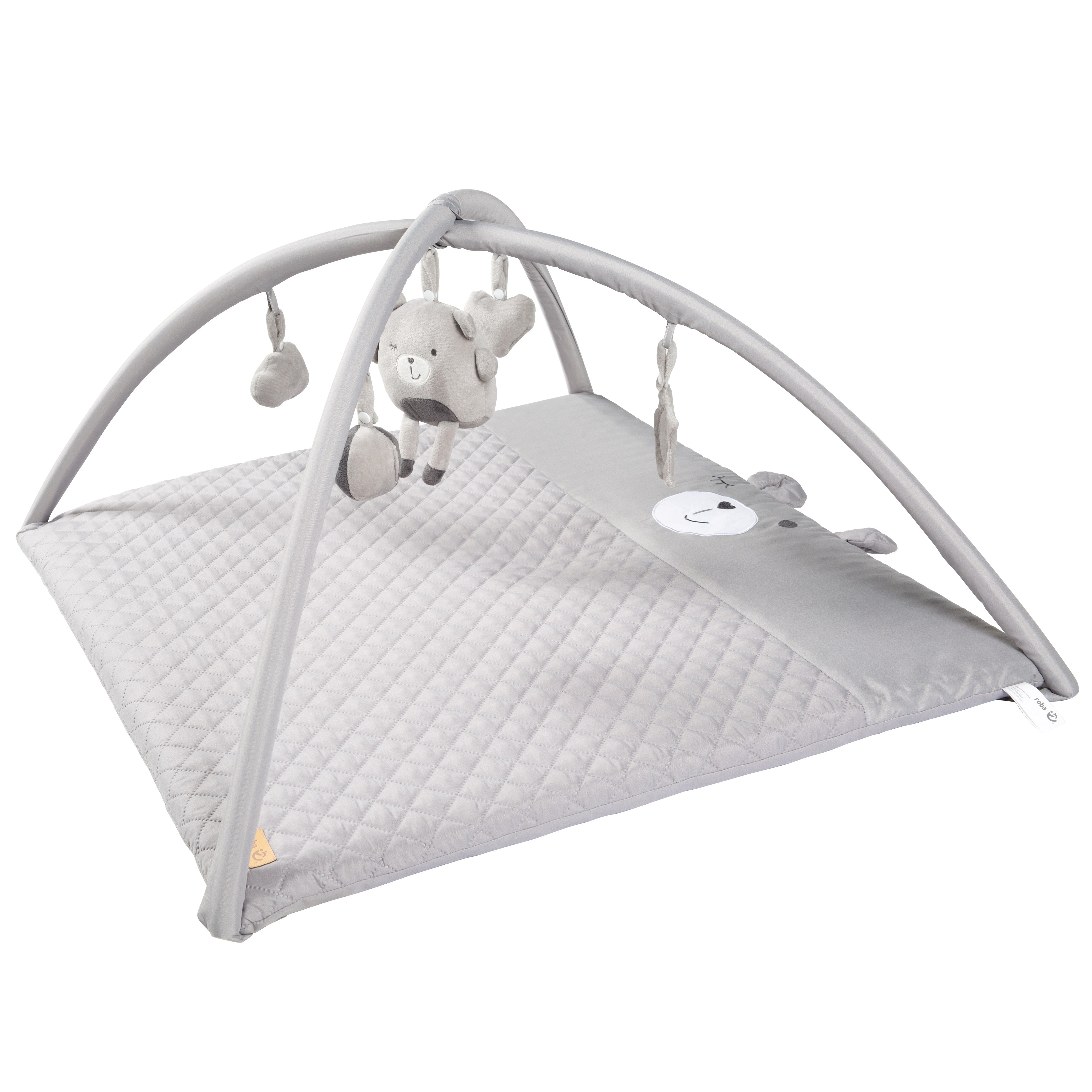 Roba 307075V230 Krabbeldecke mit Spielbogen grau – Krabbeldecken - grau - Krabbeldecken - Produktbild 1