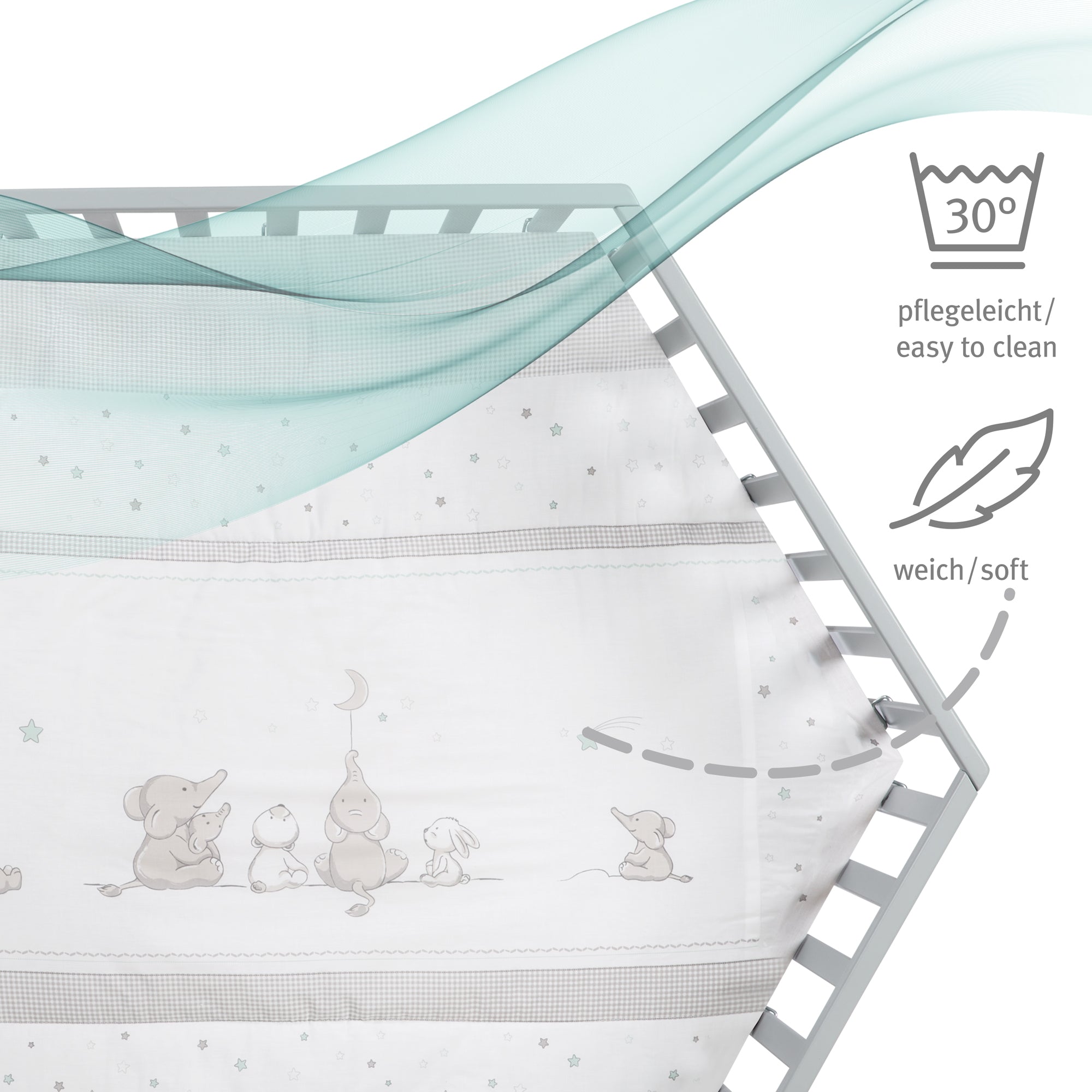 Roba 0232TPS209A Laufgitter 6-eckig Sternenzauber taupe - Produktbild 13