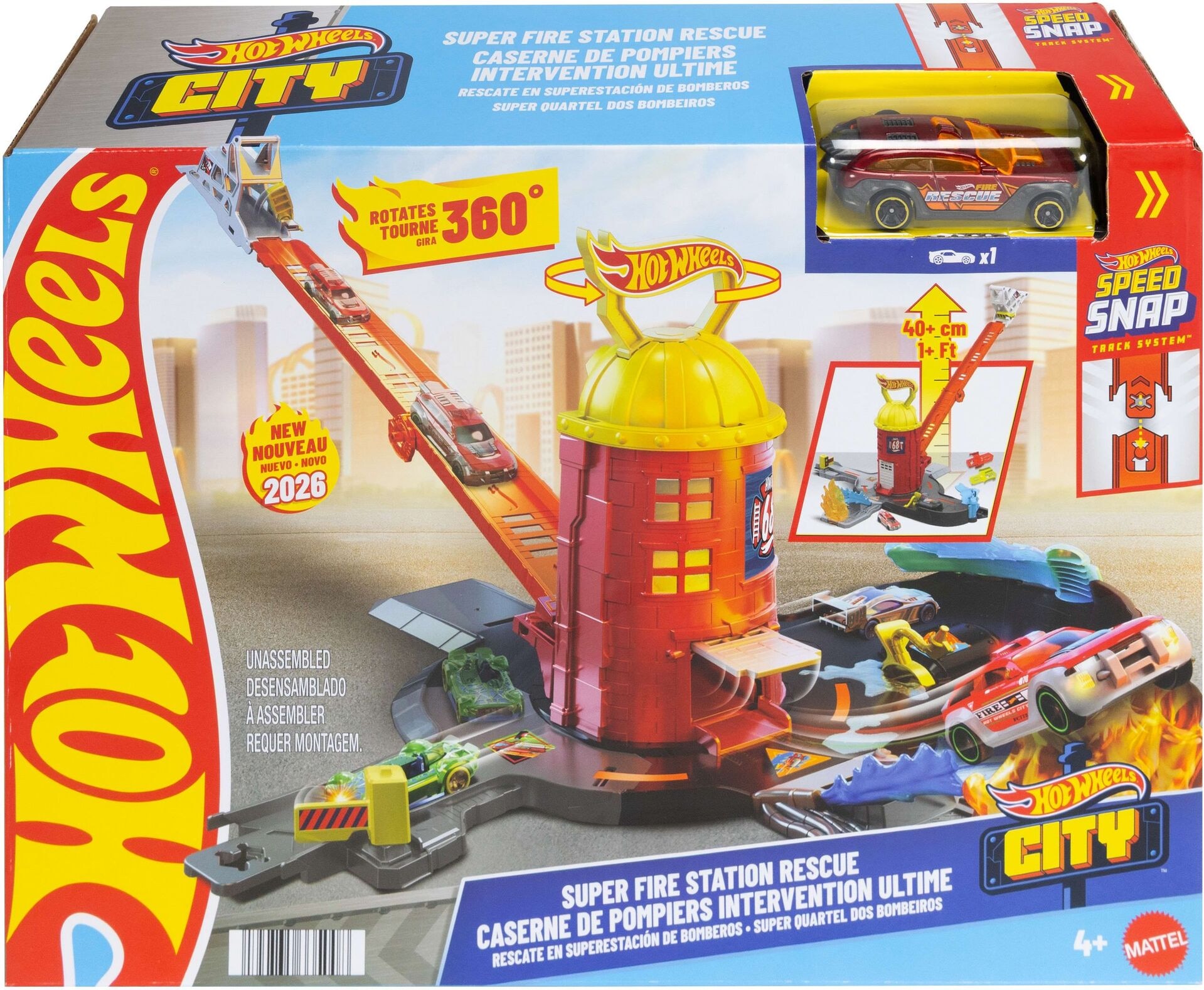 Produktfoto - Mattel - Hot Wheels City Super Feuerwehrwache - Modell MATTEL JHL95