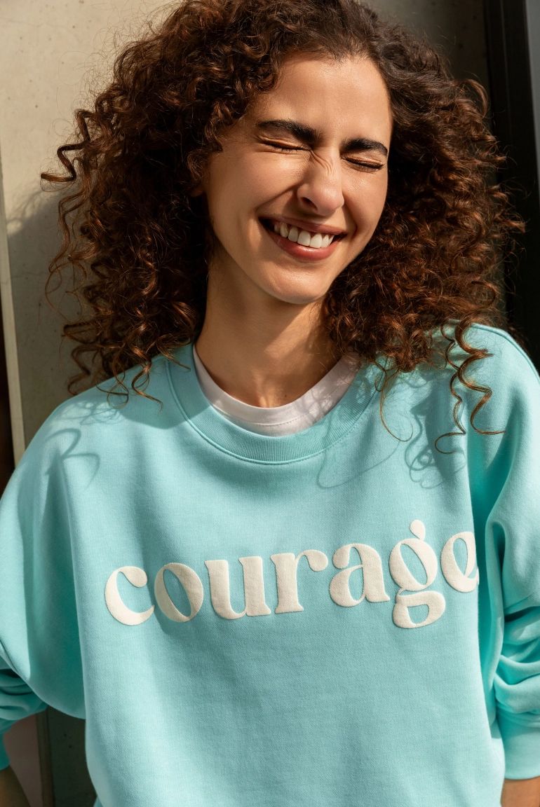 SENSES 2602396911 Pullover SU: RI mit Print, Damen, Türkis