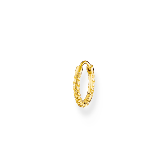 Thomas, Sabo, Ohrringe, Einzel, Creole, Seil, Gold, Gold, Zubehör, Diamant, Schmuck, Schatz