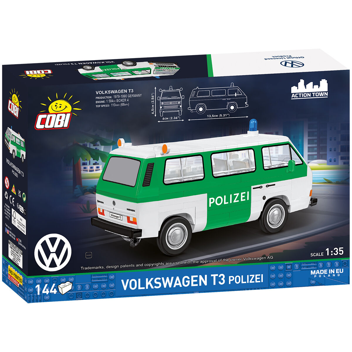 COBI 24637 - VW T3 Polizei - Maßstab 1:36 - Bild 2
