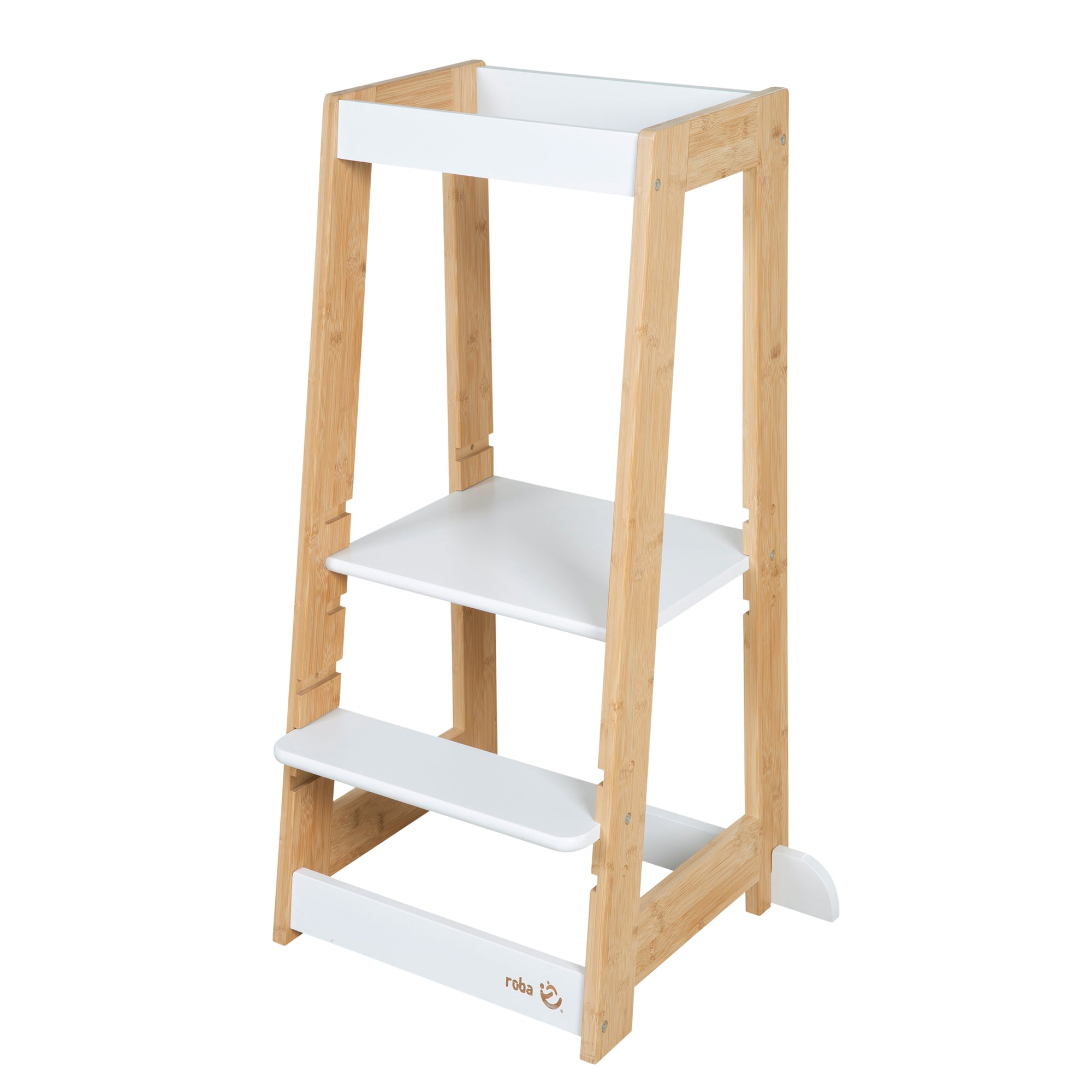 Roba 440113WEB Lernturm weiß/bambus – Motorik & Lernen - weiß/bambus - Motorik & Lernen - Produktbild 1