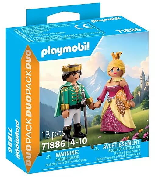 PLAYMOBIL 71886 Duopack Prinz und Prinzessin Märchenhaftes Figuren-Set für königlichen Spielspaß