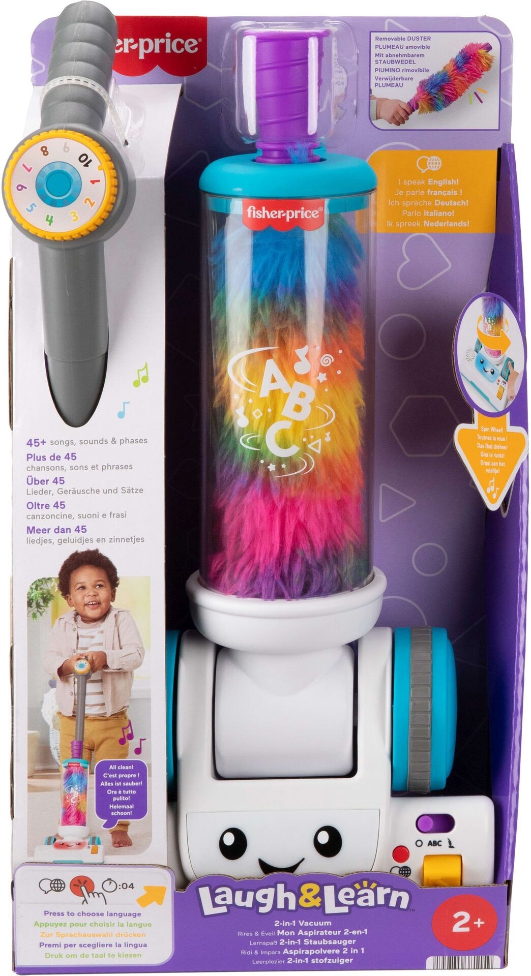 Produktfoto - Mattel - Fisher-Price Lernspaß Staubsauger (D, F, E, I, DU) - Modell MATTEL JMM33