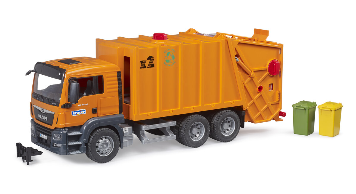 Bruder, 03760, Man, Tgs, Müll-Lkw, Transport, Lastwagen, Fahrzeug, Maschine, Rad