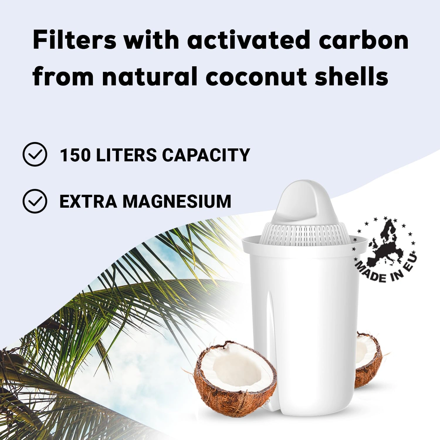 PEARLCO 280309 Classic Wasserfilter Kartuschen – 3er Pack – kompatibel mit Brita Classic