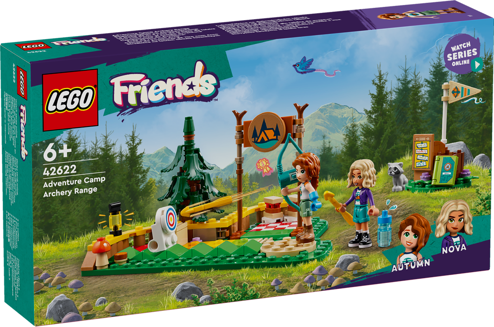 LEGO, 42622, Friends, Bogenschießen, im, Abenteuercamp, Spielbereich, Puppe, Person, Draußen, Gesicht