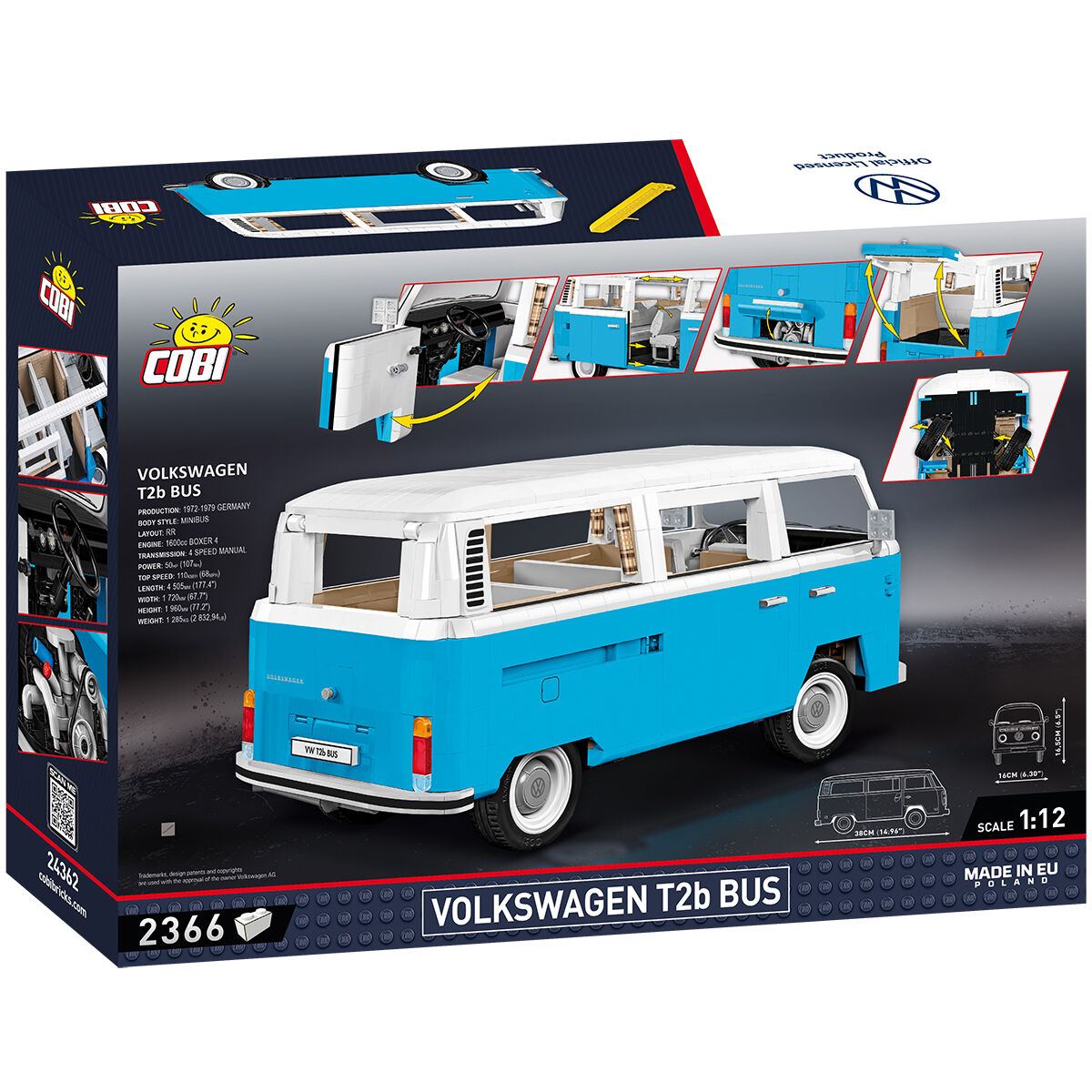 COBI 24362 - VW Transporter T2B BUS SCALE 1:12 - Bild 2