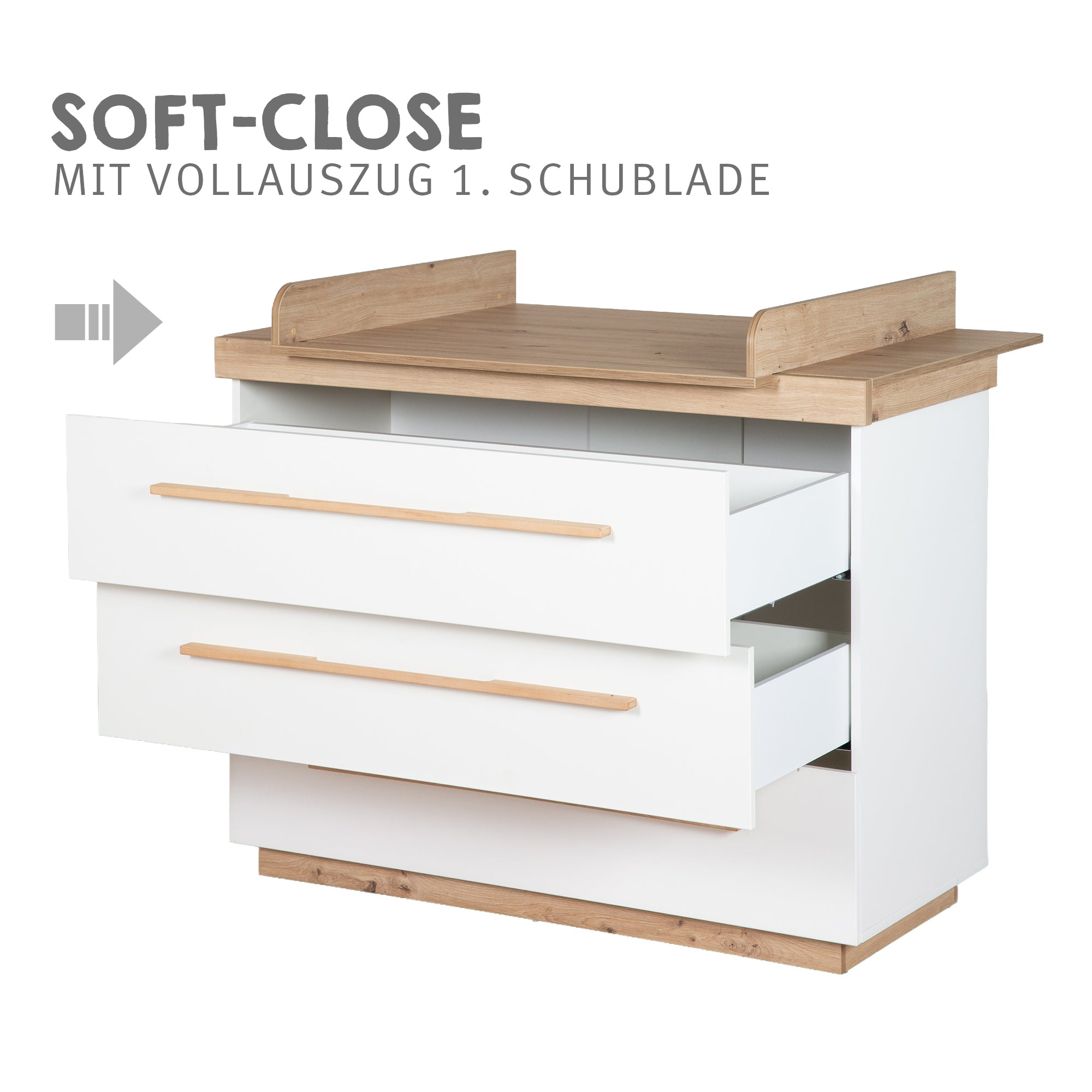 Roba 1731889 Wickelkommode breit Lumo weiß - Produktbild 9