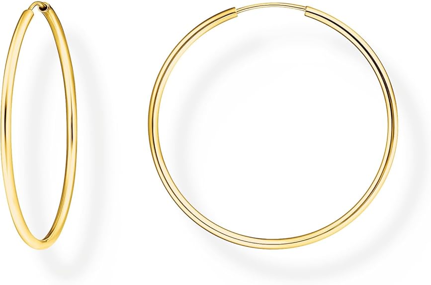 Thomas, Sabo, Ohrhänger, Creolen, Mittelgroß, 925, Silber, Vergoldet, CR728-413-39