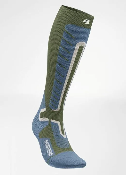 Bauerfeind Sports 70000987 Ski-Socken Damen Gr. 39–42 – Kompression Green