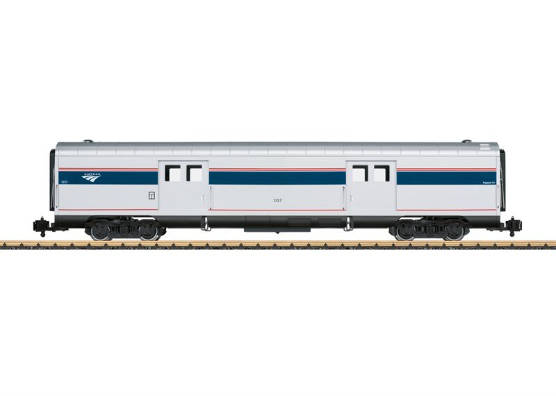 LGB_L31201_Amtrak_Gepäckwagen, Eisenbahn, Transport, Fahrzeug, Versandbehälter, Zug