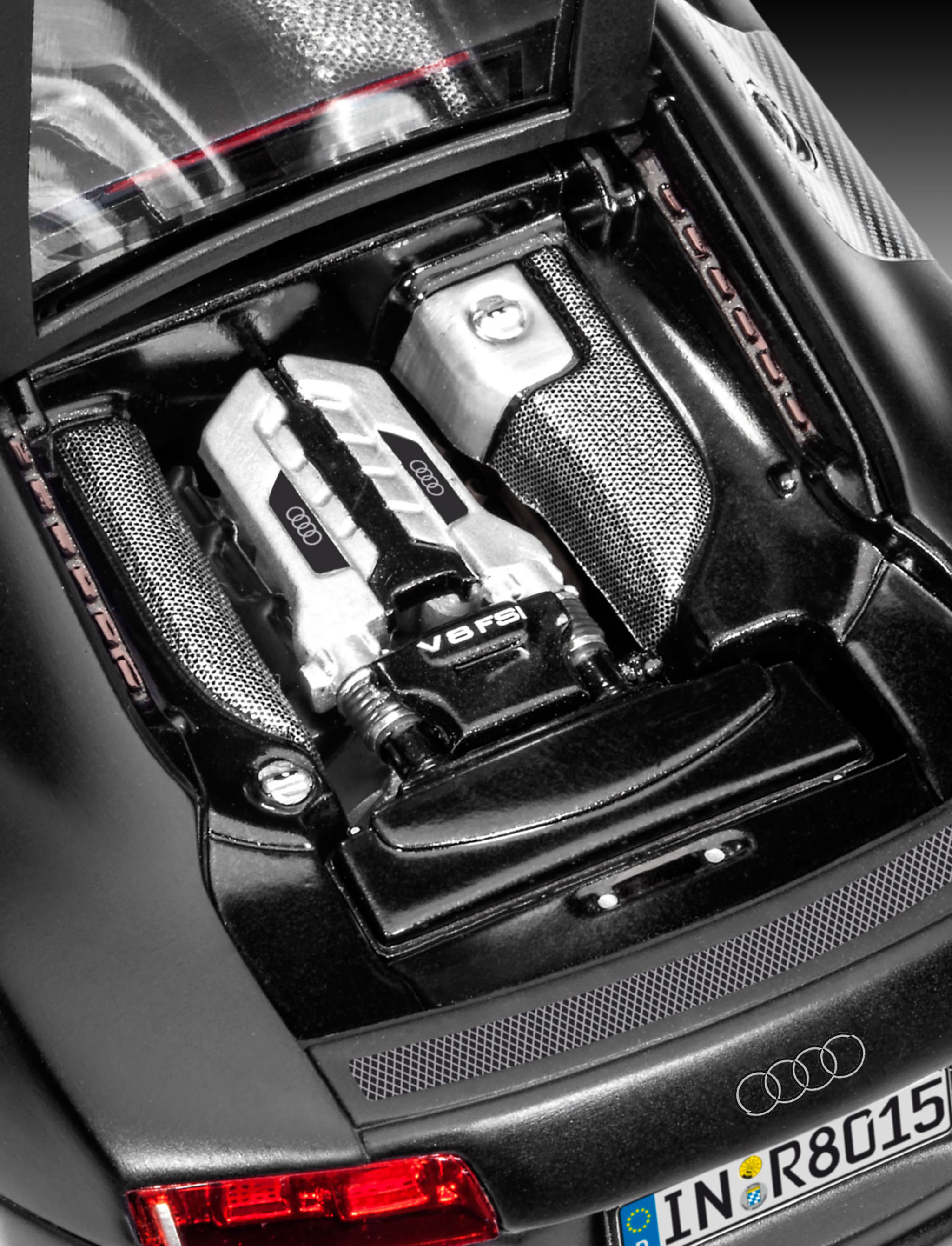 Revell 07057 Audi R8 Modellbausatz Maschine, Motor, Auto, Nummernschild