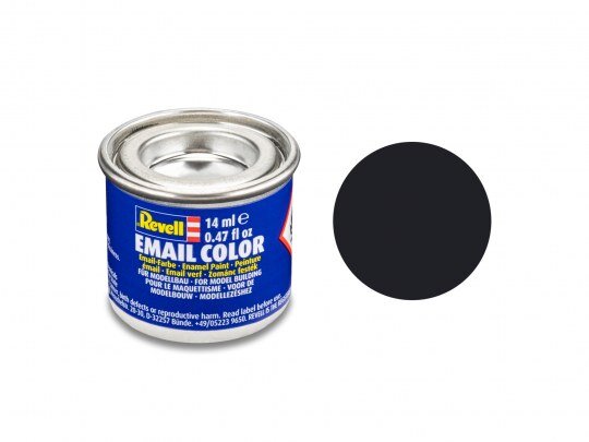 Revell_32108_schwarz,_matt_RAL_9011_14_ml-Dose_Revell_Modellbau-Farbe_auf_Kunstharzbasis, Zinn, Kann