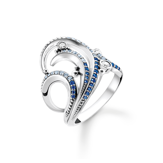 Thomas Sabo Ring Welle Mit Blauen Steinen Gr. 56 Thomas, Sabo, Ring, Welle, Mit, Blauen, Steinen, Gr., 56, Zubehor, Diamant, Edelstein, Schmuck, Platin