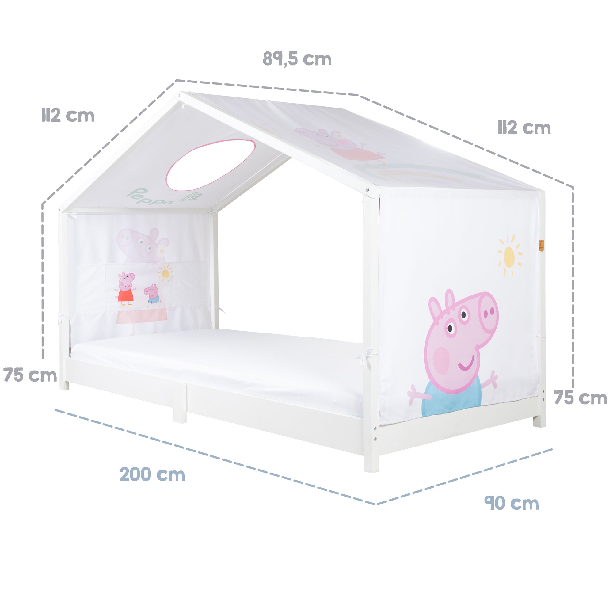 Roba 0286PP1 Hausbettbezug 90x200 cm Peppa Pig weiß – Bettenzubehör - Produktbild 14