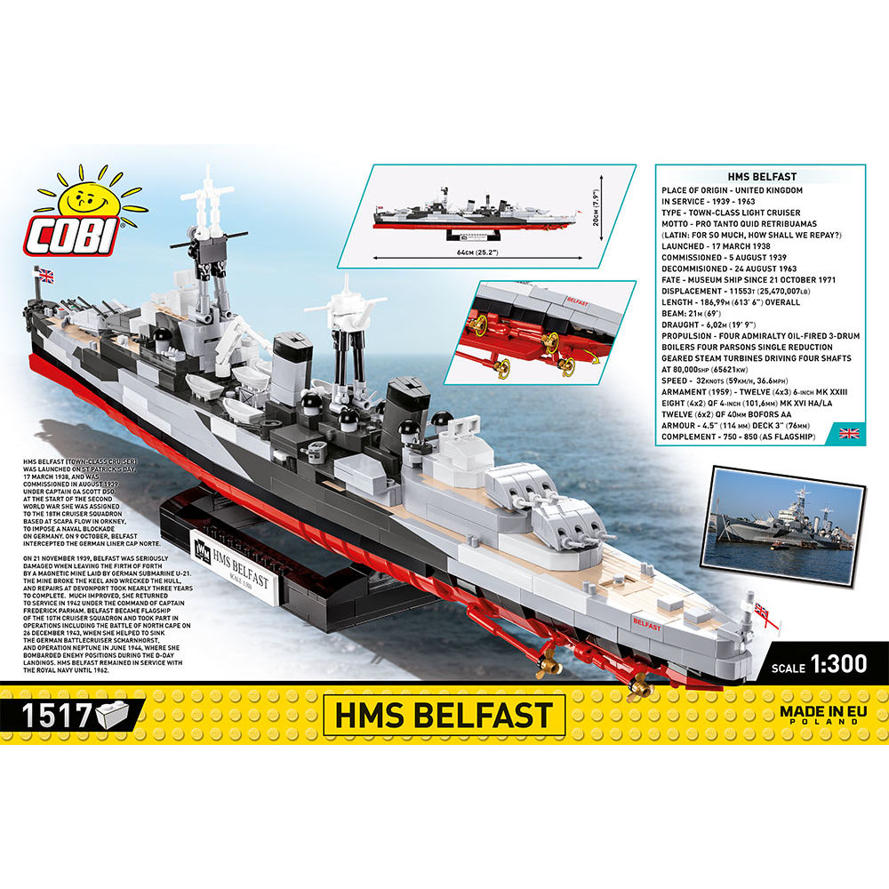 COBI 4844 - HMS Belfast Maßstabb 1:300) - Bild 4
