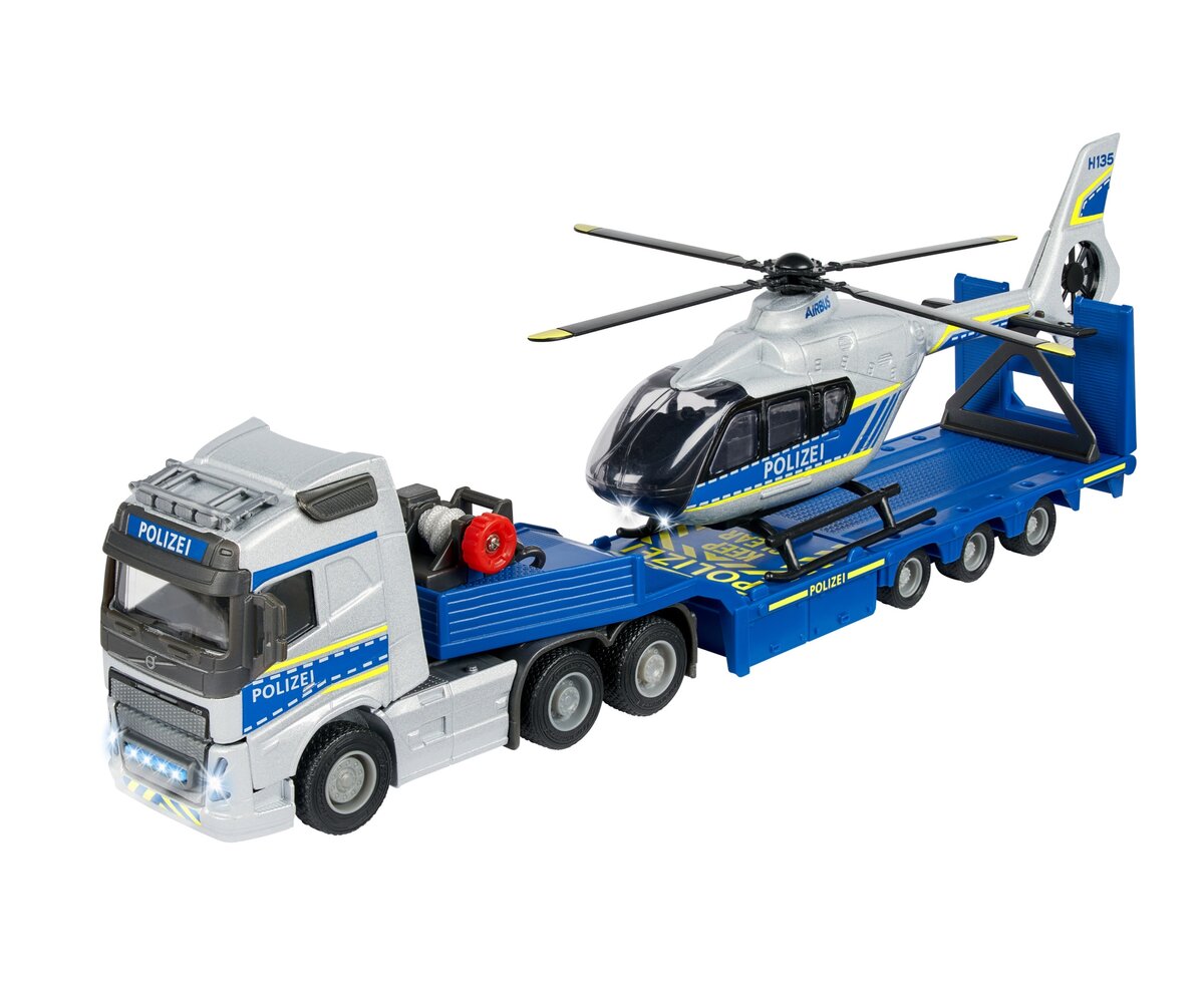 Majorette Volvo Truck + Airbus Police Helicopter (213716000) Flugzeug, Hubschrauber, Fahrzeug, Spielzeug, Rad
