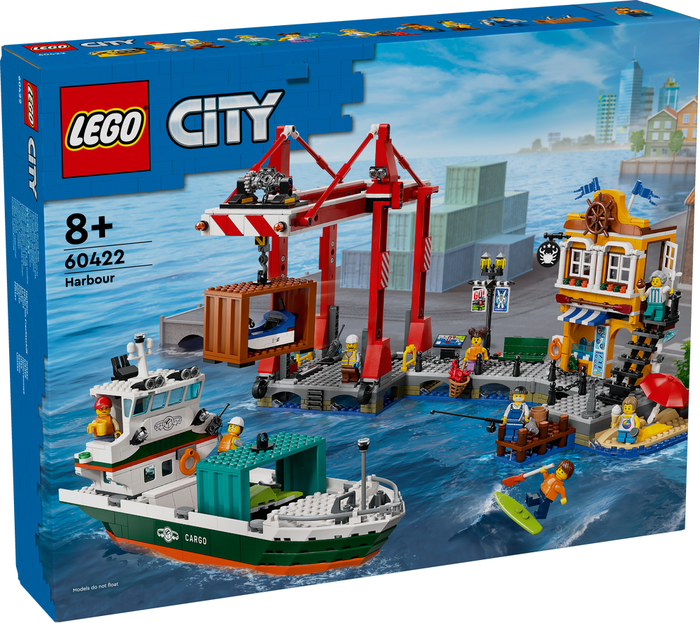 LEGO_60422_City_Hafen_mit_Frachtschiff, Boot, Transport, Fahrzeug