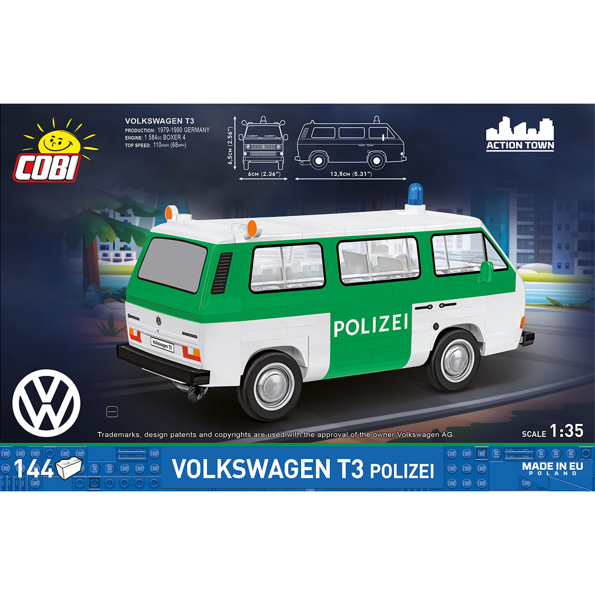 COBI 24637 - VW T3 Polizei - Maßstab 1:36 - Bild 4