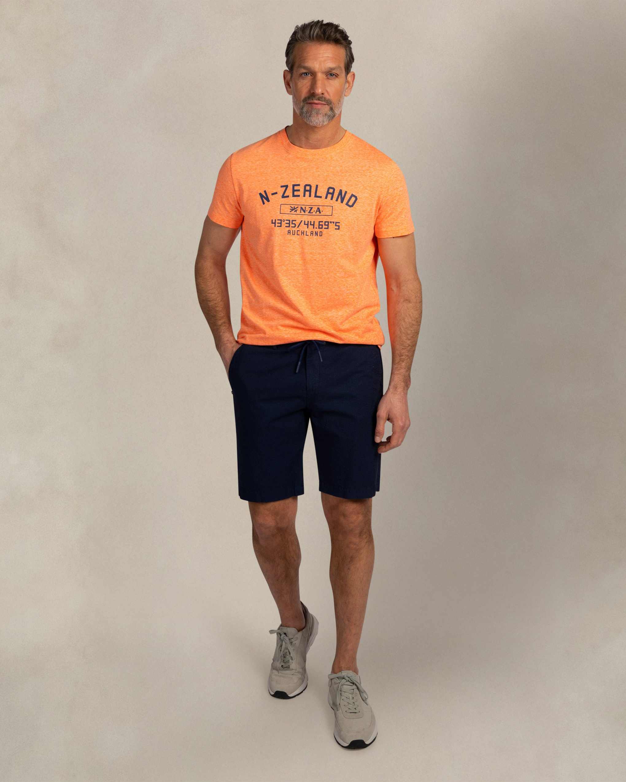 NZA 26CN720FM T-Shirt - Orange / Print - Bild 3