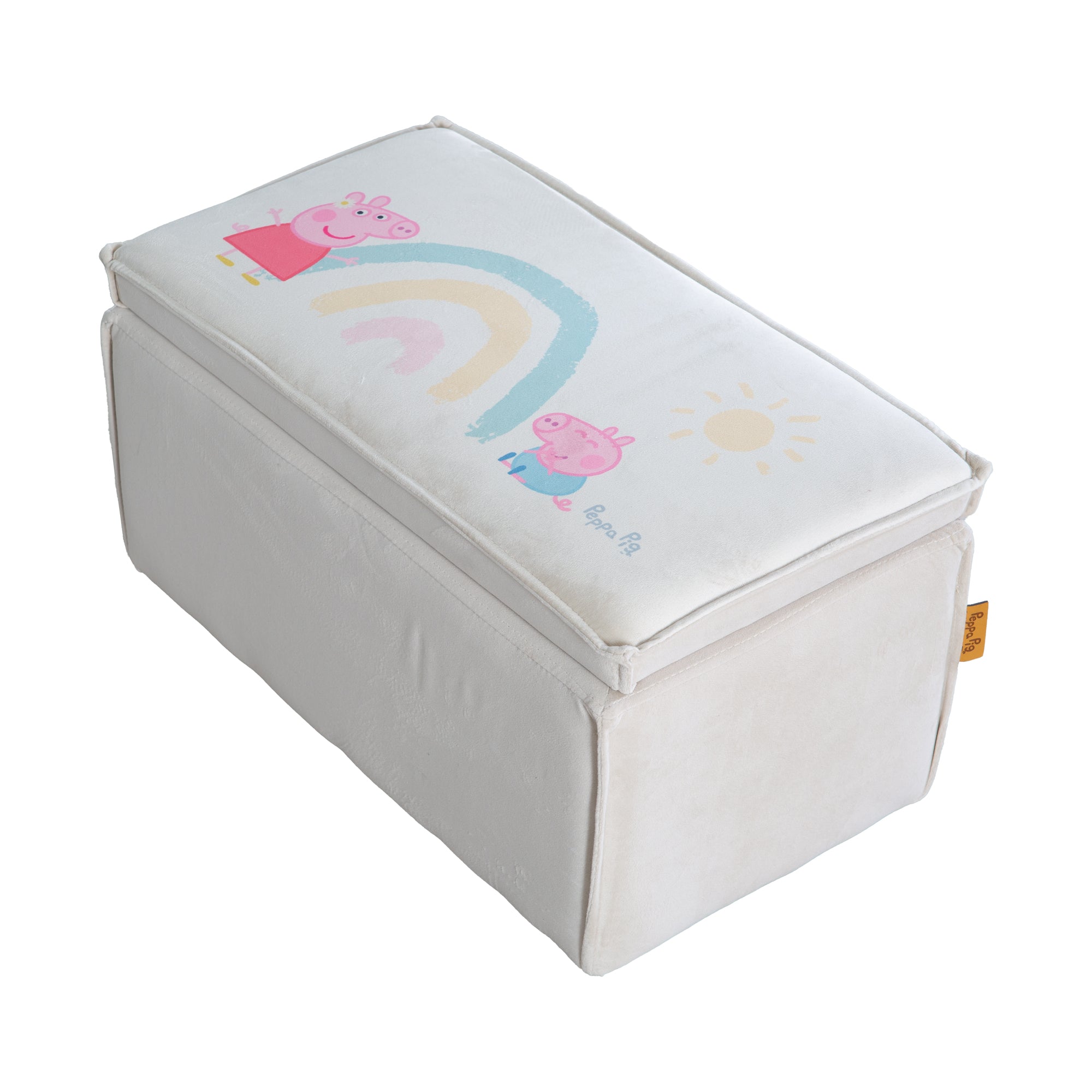 Roba 450141PP1 Kinderhocker mit Aufbewahrung Peppa Pig beige – Spielmöbel - beige - Spielmöbel - Produktbild 1
