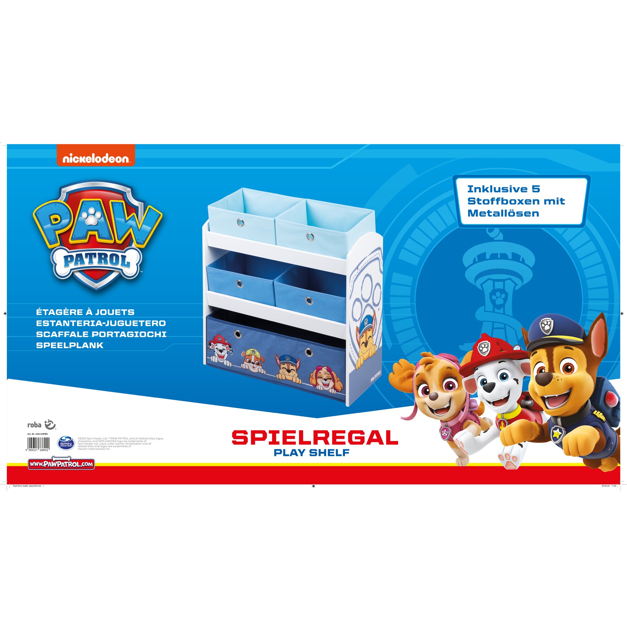 Roba 450159PW1 Spielregal Paw Patrol weiß – Spielmöbel - Produktbild 6