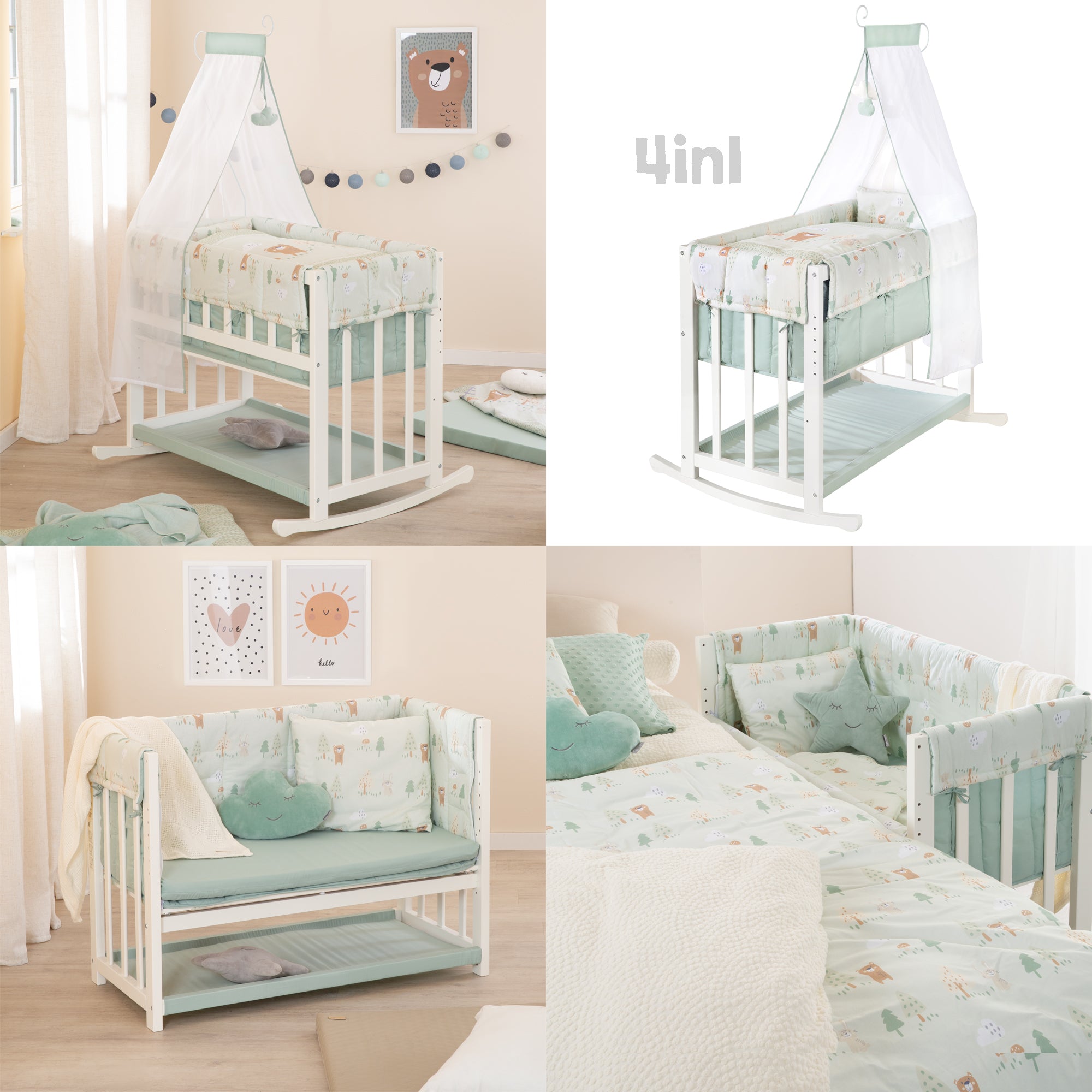 Roba 289149WES283 Stubenbett 4in1 Woodland Buddies weiß – Stubenbetten - Produktbild 11