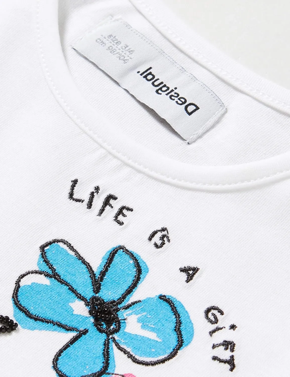 Desigual Mädchen Kleid /9 „Zamora“ - Weiß 20WGVK601000