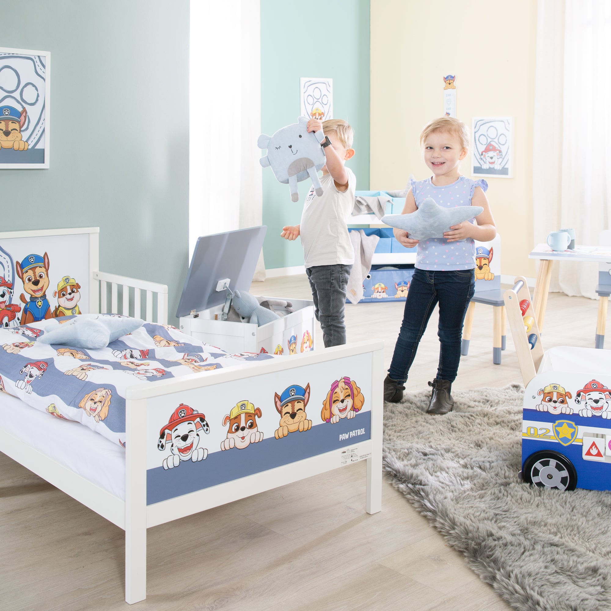 Roba 20330PW1 Komplettbett, 70x140 cm Paw Patrol weiß – Toddler Betten - Produktbild 6