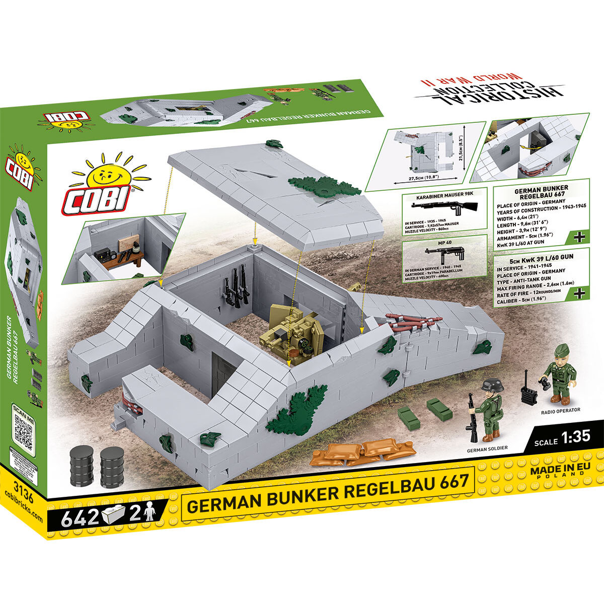 COBI 3136 - Deutscher BUNKER Regelbau 667 - Bild 2