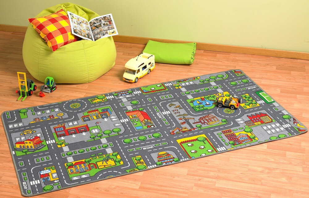 Spielteppich City 100 x 190 cm Dekoration, für, Zuhause, Teppich