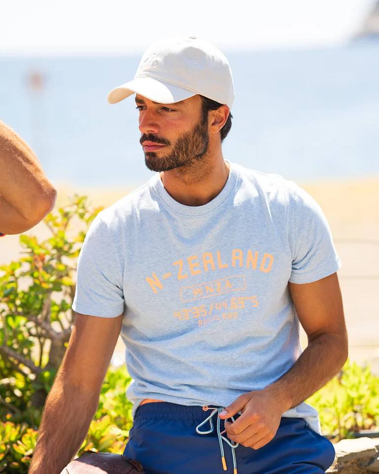 NZA 26CN720BM T-Shirt - Hellblau / Print - Bild 2