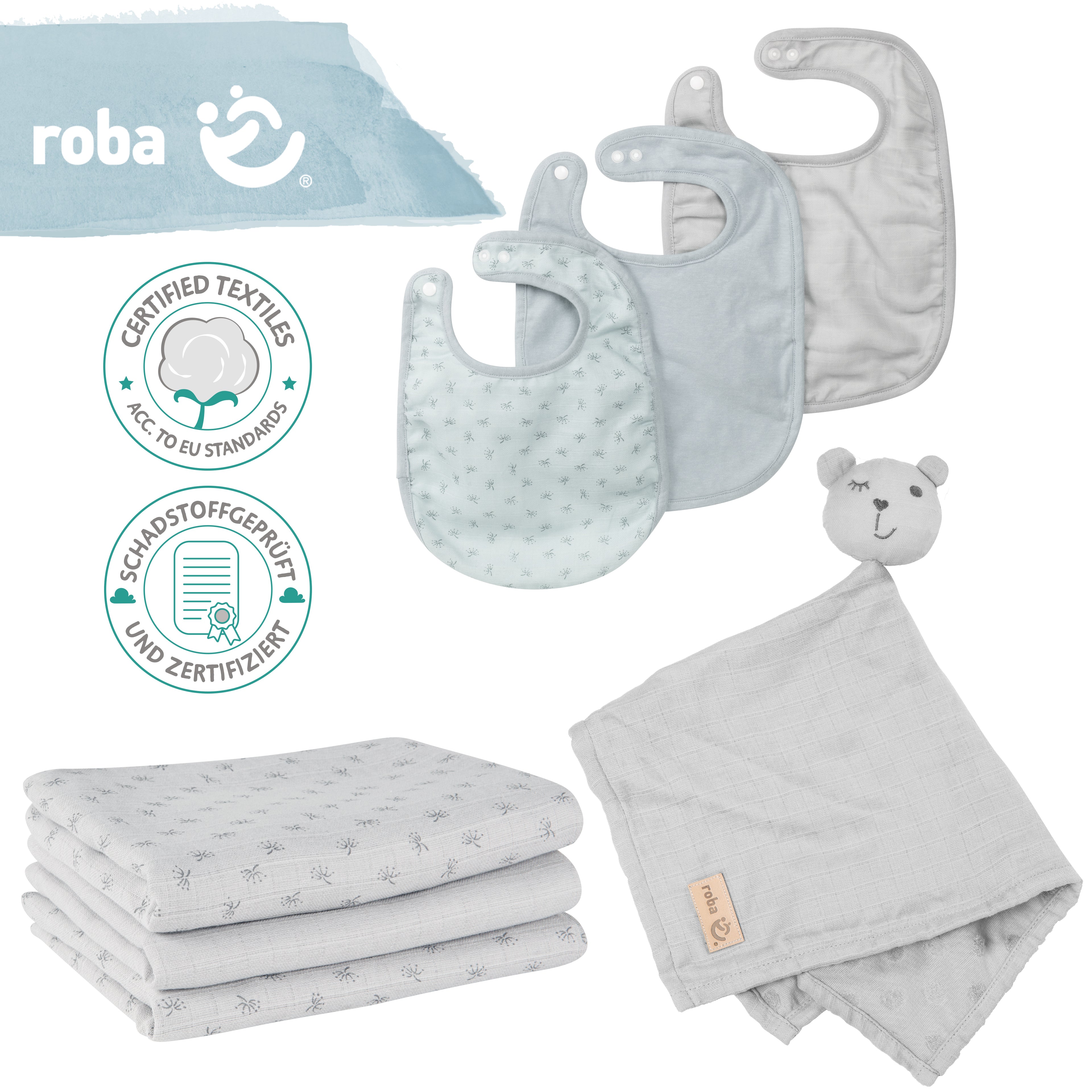 Roba 227S02T3 Geschenkset Baby Essentials grau hellgrau – Heim Textilien - Produktbild 4
