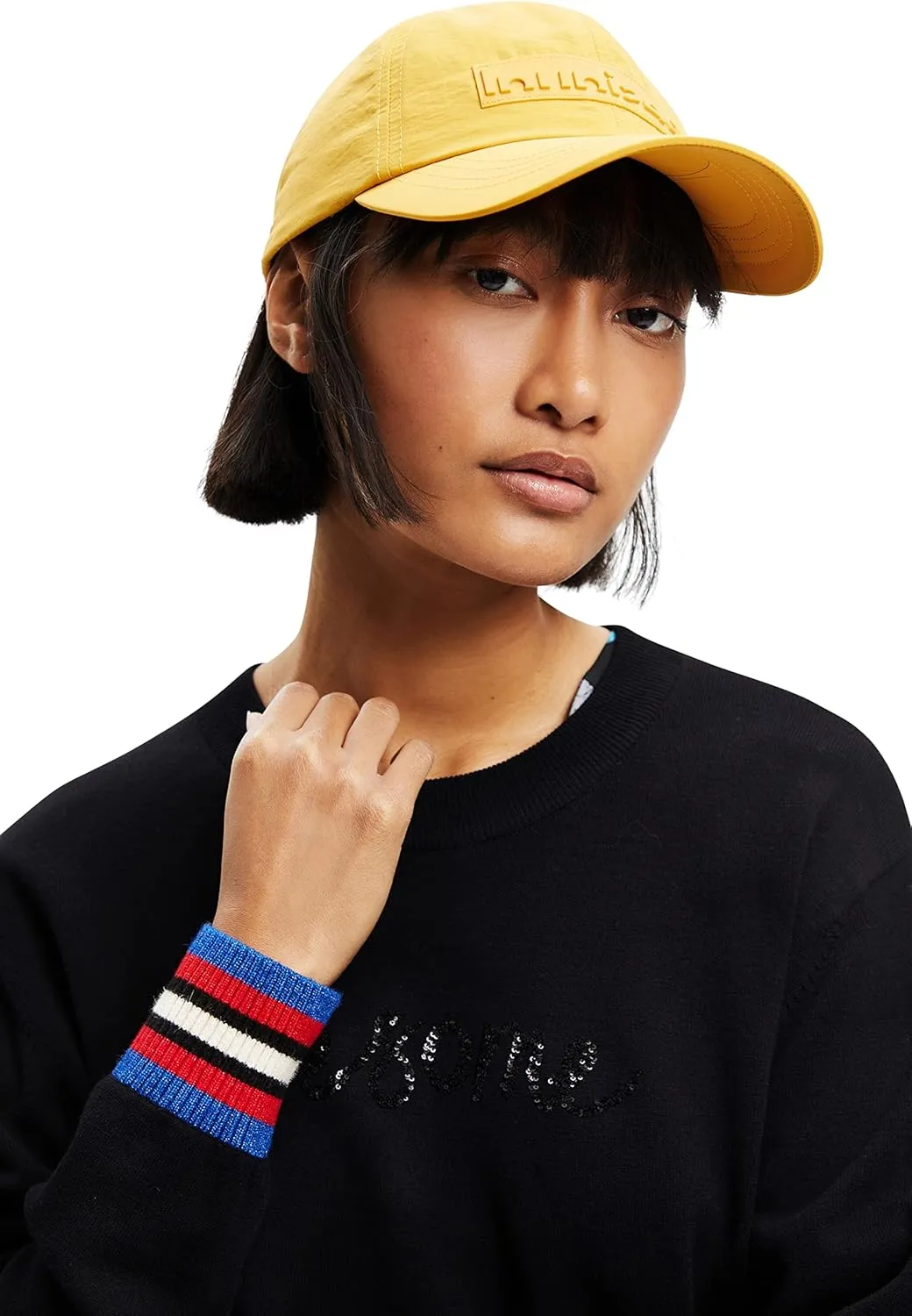 Desigual Damen Pullover - Strickpullover mit Glitzerdetails 22WWJF152000 GR. XXL